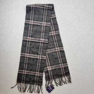 Ballantrae Edinburgh Lambswool Scarf Tartan Plaid Thomson Charcoal‎ New